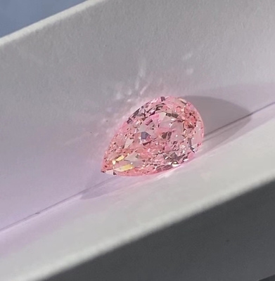 VS1 قطع كمثرى شكل مختبر زينة مجوهرات الماس الوردي