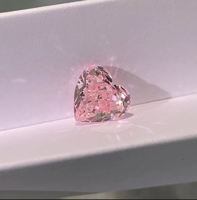 مصنوع من قبل الإنسان في المختبر نمت باللون الوردي الماسات الشكل القلبي 1.8ct-2.5ct VS-VVS