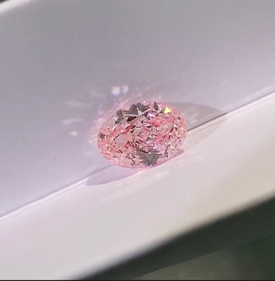 أشكال بيضاوية المختبر النمو الكرز الوردي الماس 2.1ct-3.0ct مع شهادة IGI