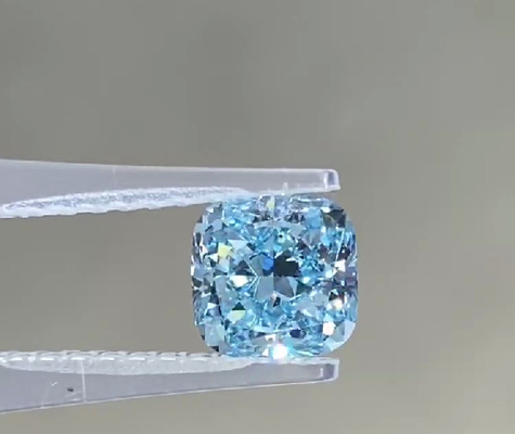 الكبير الحجم الحيوي الصناعي CVD مختبر نمت الماس الأزرق 5.3ct قطعة وسادة