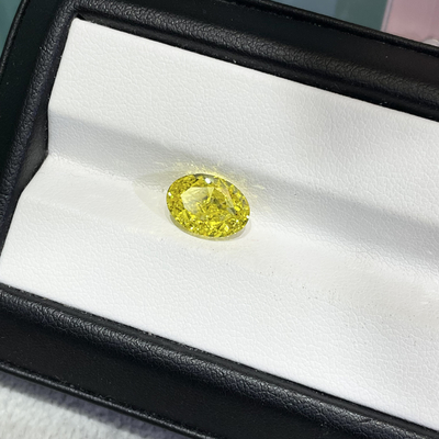 الماس الأصفر الكناري المختبر النضج الماس بيضاوي قطع 2.1ct الماس معتمد IGI