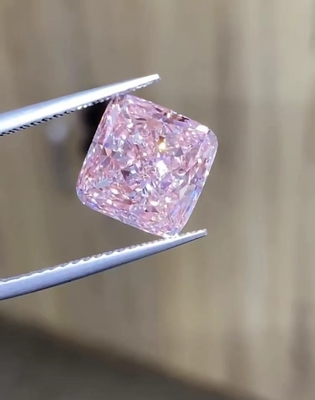 خلق مختبر الماس الاصطناعية فضفاضة الملونة 6CT الوردي وسادة قطع الماس