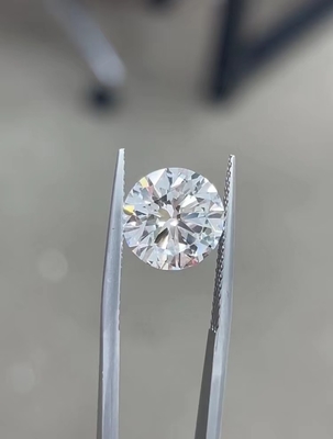 10 موهز عديم اللون مستديرة لامعة قطع CVD المختبر النمو الماس 2.5ct-3ct