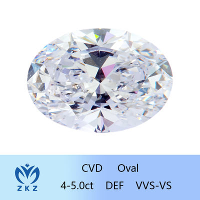 غير ملون 4-5ct CVD مختبر نمت بيضاوي الماس 10 صلابة موه