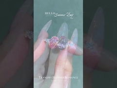 مختبر الشكل البيضاوي خاتم الماس الوردي