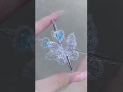 سوار الماس الماس المزروع منتج الفراشة لون فاخر الماس المجوهرات قلادة الأذن