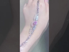 سوار الماس زراعة الماس مجوهرات إنتاج الوردي سوار الماس شكل بيضاوي