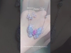 المختبر الماس المجوهرات الماس القلادة قلادة المجوهرات تصميم قيمة المنتج الفراشة المنتج