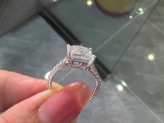 المختبر صنع الماس المجوهرات الأميرة المختبر النضج الماس المجوهرات خواتم الماس حلقات الأقراط