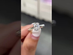 حلقة ألماسية بيضاء بيضاوية حلقة ألماسية خطوبة حلقات زواج حلقات ألماسية مصنعة