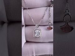 المختبر الزمرد صنع قلادة الماس قلادة المختبر الماس مجوهرات وضع قلادة