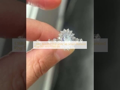 1.168ct جميلة بيضاء بيضاء المختبر الكبار خاتم الماس DEF VVS PT950 EX